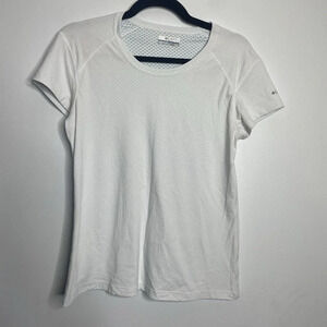 Columbia Shirt Womens Size Medium White Short Sleeve